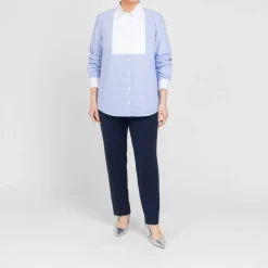 Discount Luisa Viola Stretch Cady Trousers Navy