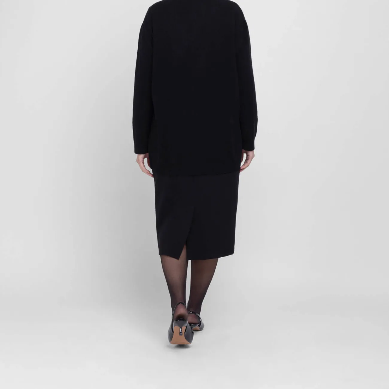 Outlet Marina Rinaldi Elegante MARINA RINALDI BLACK PENCIL SKIRT
