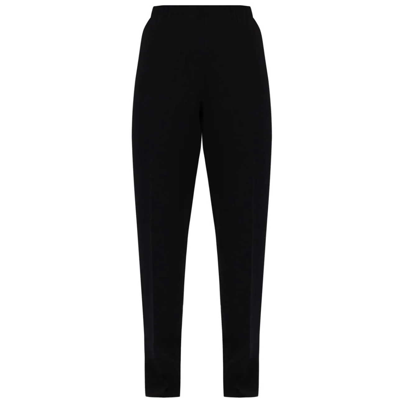 Clearance Marina Rinaldi BLACK PULL-ON FRONT CREASE TROUSER