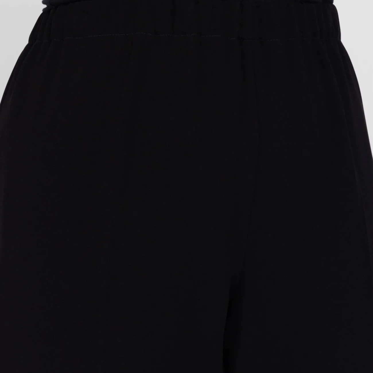 Clearance Marina Rinaldi BLACK PULL-ON FRONT CREASE TROUSER
