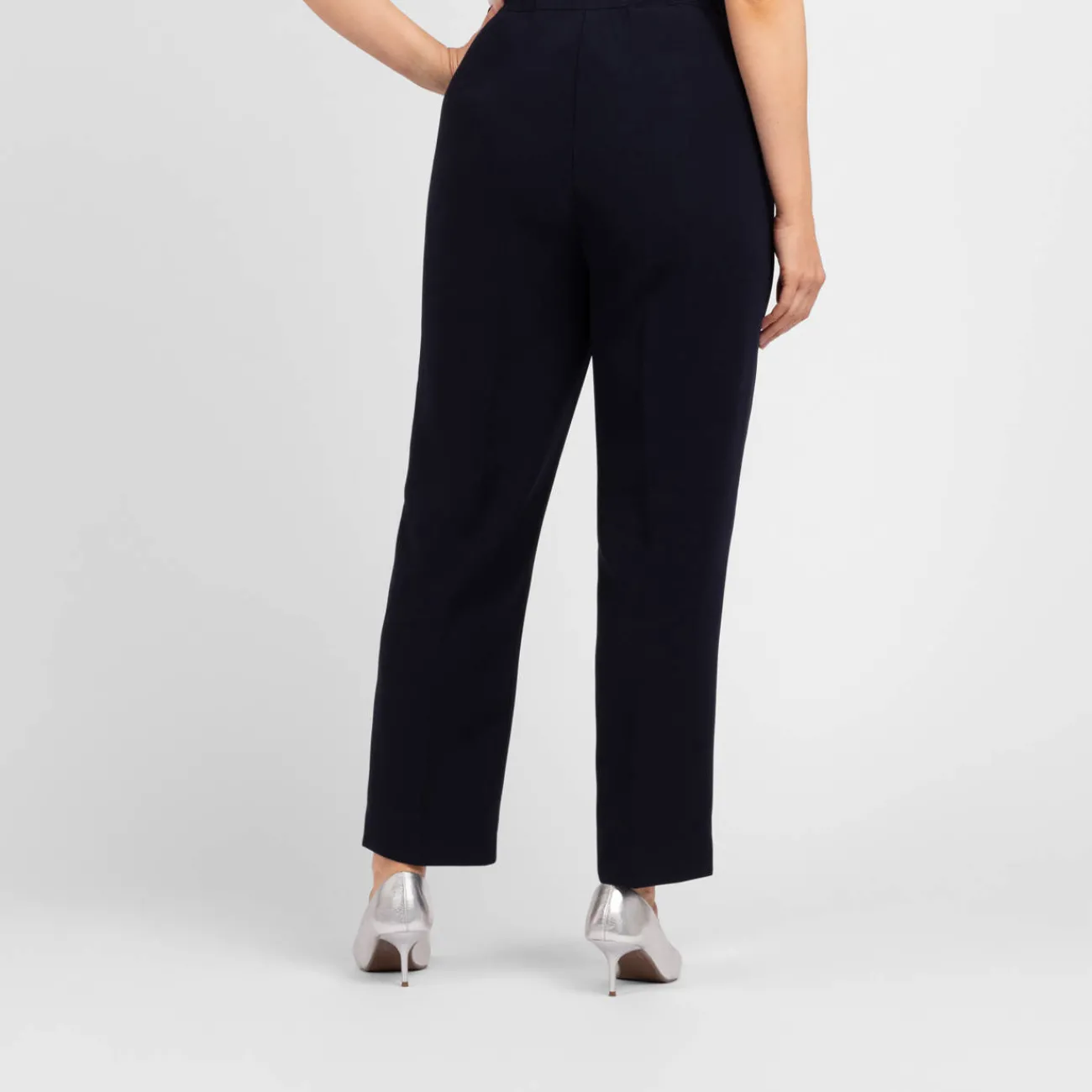 Outlet Marina Rinaldi Elegante Marina Rinaldi Cady Slim Trousers Navy