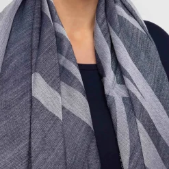 Outlet Marina Rinaldi Cashmere Blend Scarf Navy Silver
