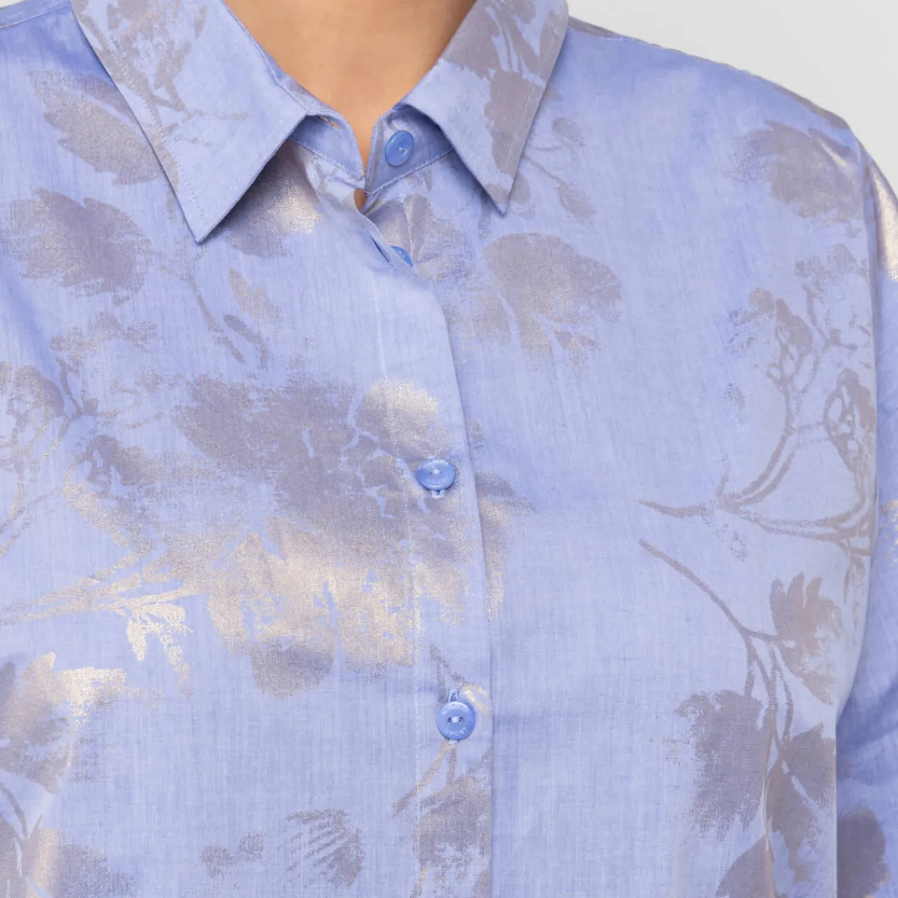 Outlet Marina Rinaldi Sport Marina Rinaldi Cotton Chambray Pale Blue