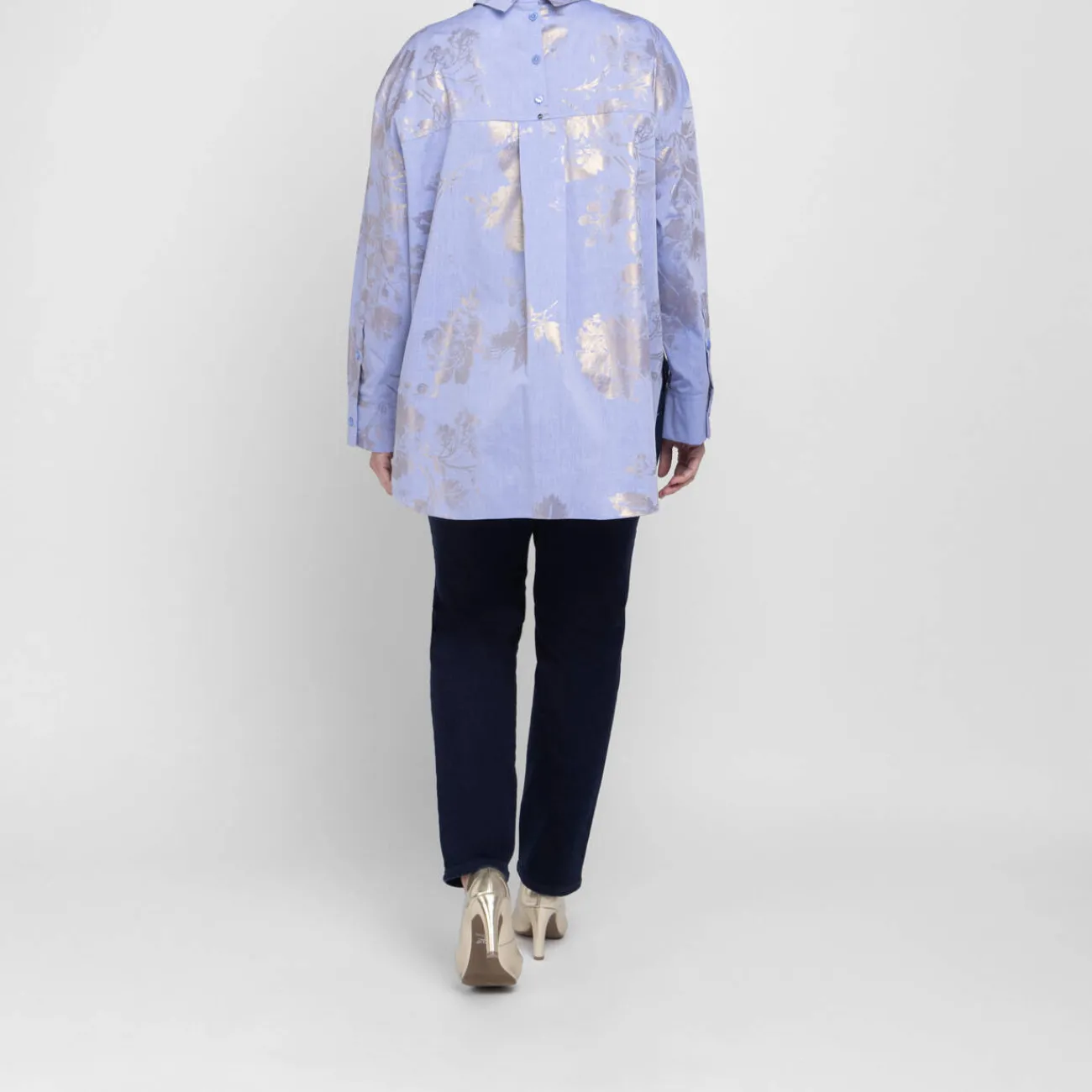 Outlet Marina Rinaldi Sport Marina Rinaldi Cotton Chambray Pale Blue