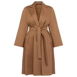 Outlet Marina Rinaldi Cotton Gabardine Trench Coat Camel