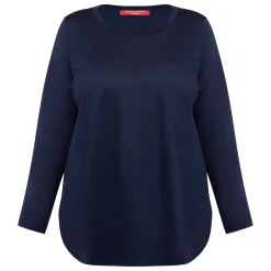 Clearance Marina Rinaldi Sport Marina Rinaldi Cotton Jersey T-Shirt Navy