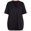 Sale Marina Rinaldi Cotton Jersey T-Shirt Black
