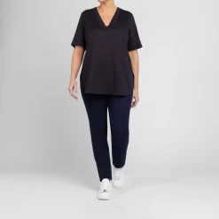 Sale Marina Rinaldi Cotton Jersey T-Shirt Black