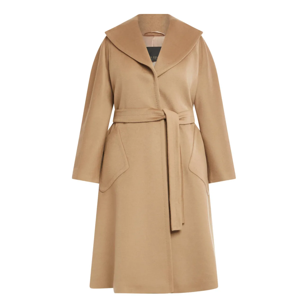 Clearance Marina Rinaldi Double Face Wool Coat Champagne