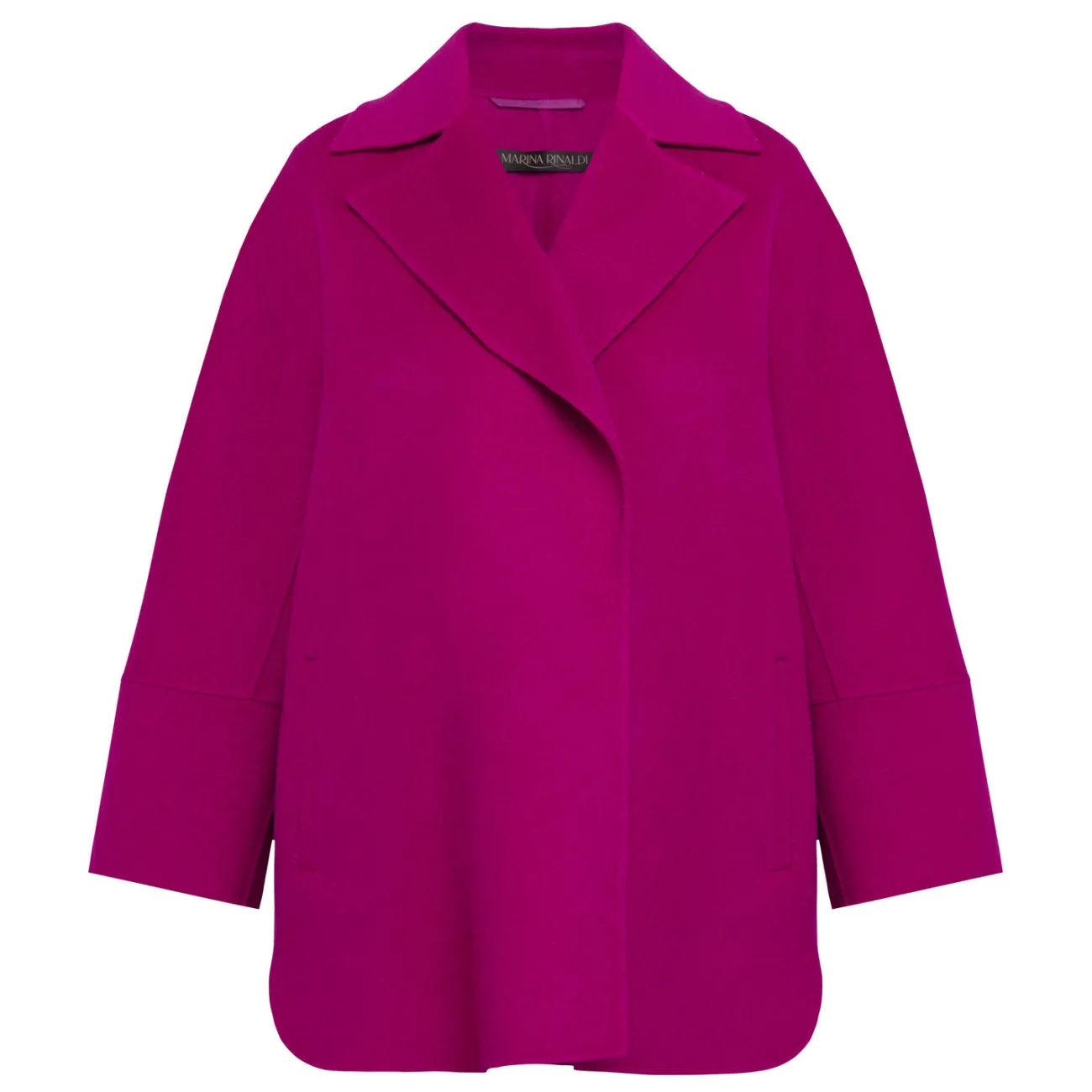 Online Marina Rinaldi Double Faced Wool Coat Cyclamen