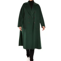 New Marina Rinaldi DOUBLE FACE WOOL COAT GREEN