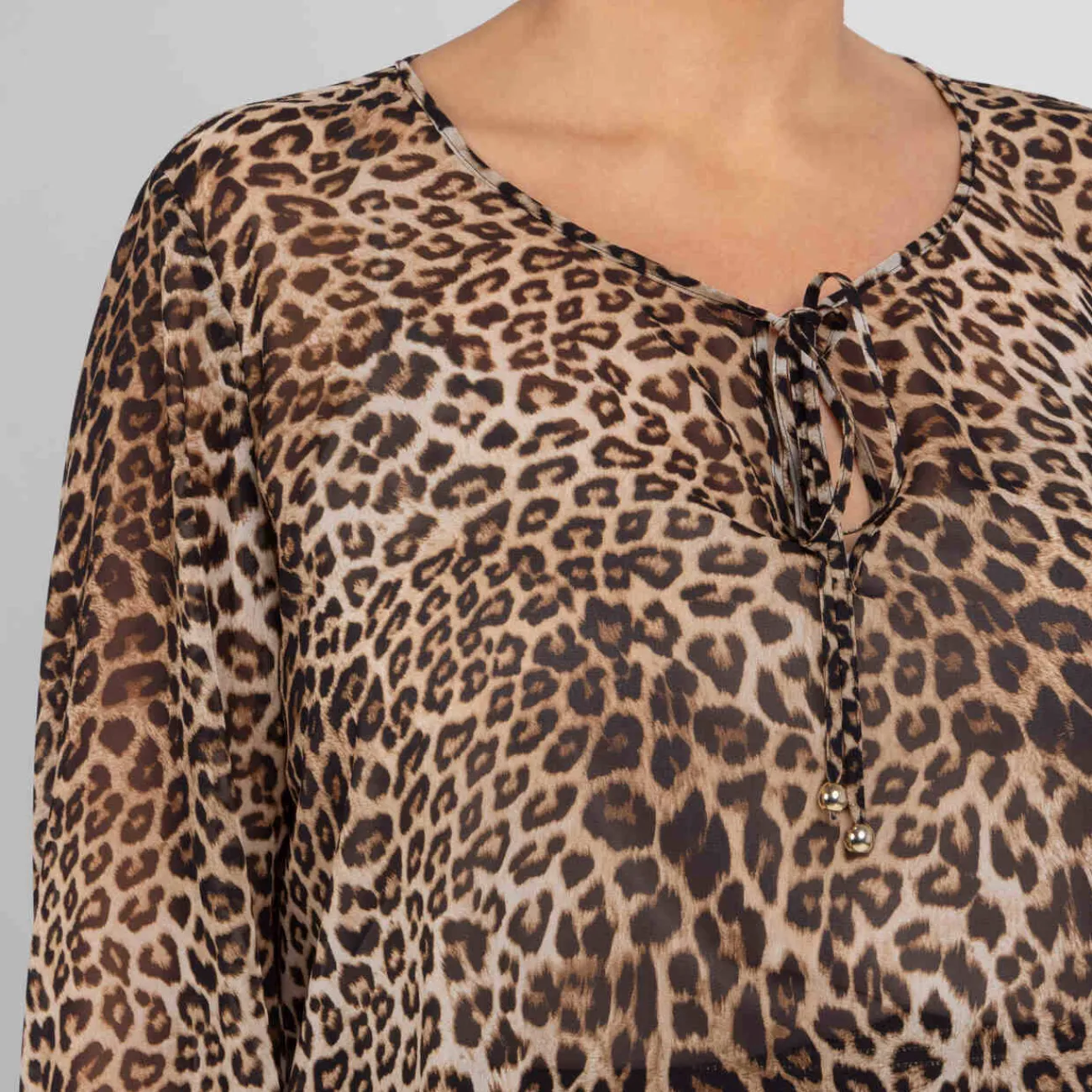 Outlet Marina Rinaldi Sport Marina Rinaldi Georgette Animal Print Tunic