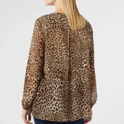 Outlet Marina Rinaldi Sport Marina Rinaldi Georgette Animal Print Tunic