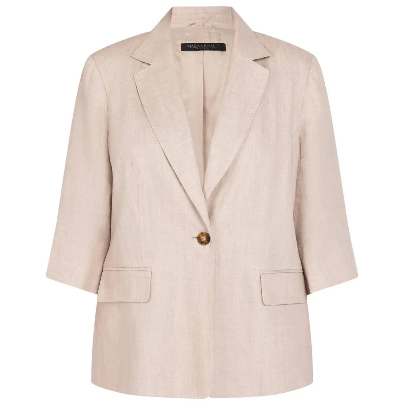 New Marina Rinaldi Linen Blazer Sand