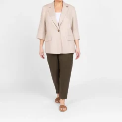 New Marina Rinaldi Linen Blazer Sand