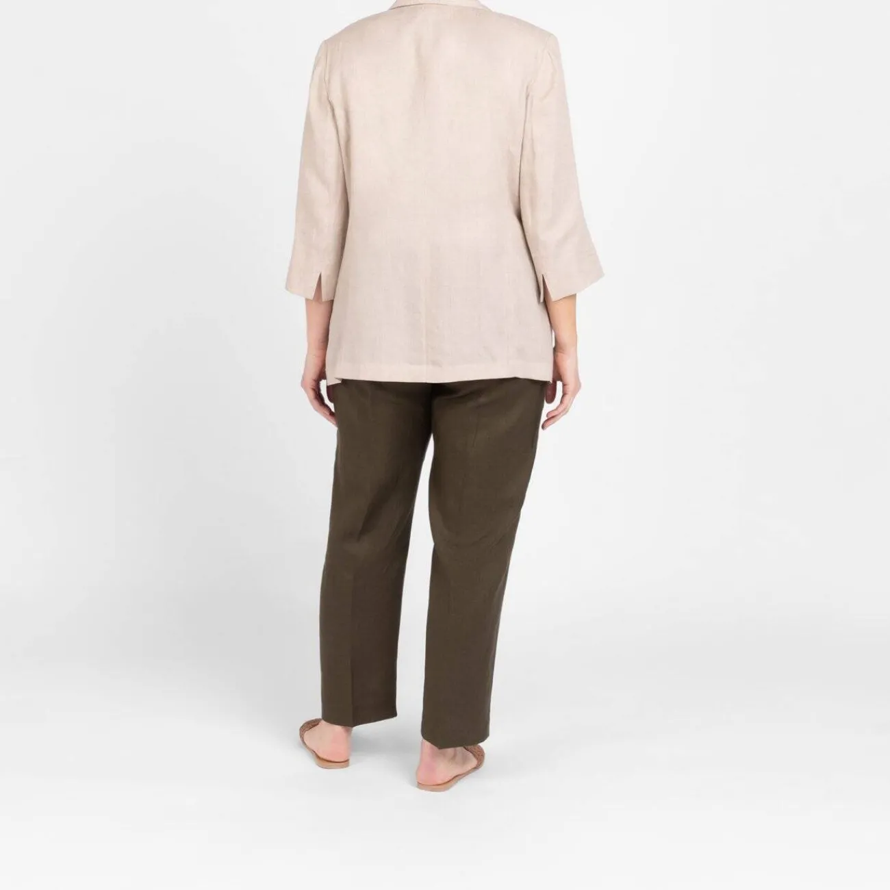 New Marina Rinaldi Linen Blazer Sand