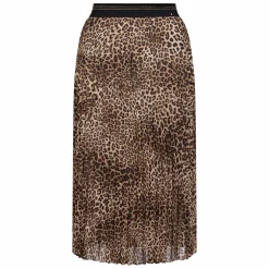 Outlet Marina Rinaldi Sport Marina Rinaldi Pleated Georgette Animal Print Skirt