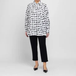 Best Marina Rinaldi Printed Poplin Shirt White