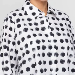 Best Marina Rinaldi Printed Poplin Shirt White