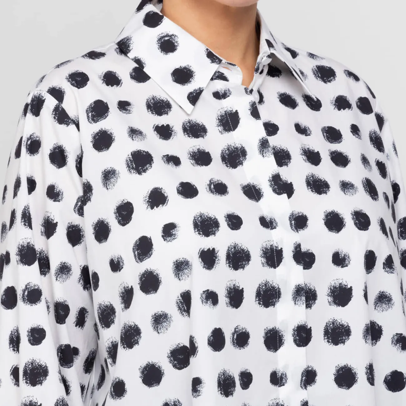 Best Marina Rinaldi Printed Poplin Shirt White