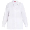 Best Marina Rinaldi Sport Marina Rinaldi Pure Cotton Embroidered Shirt White