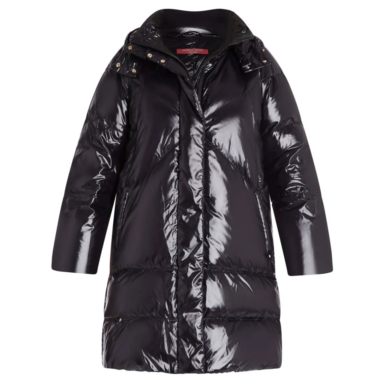 New Marina Rinaldi Sport MARINA RINALDI QUILTED GLOSS PUFFER BLACK
