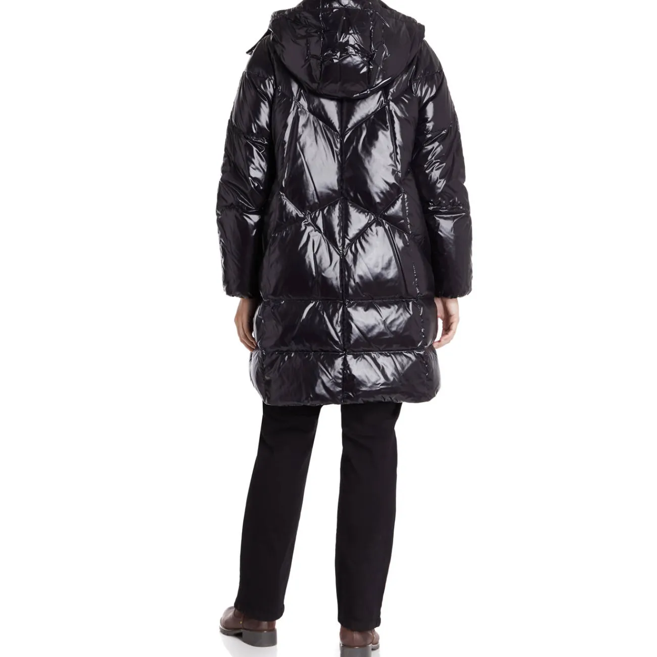 New Marina Rinaldi Sport MARINA RINALDI QUILTED GLOSS PUFFER BLACK