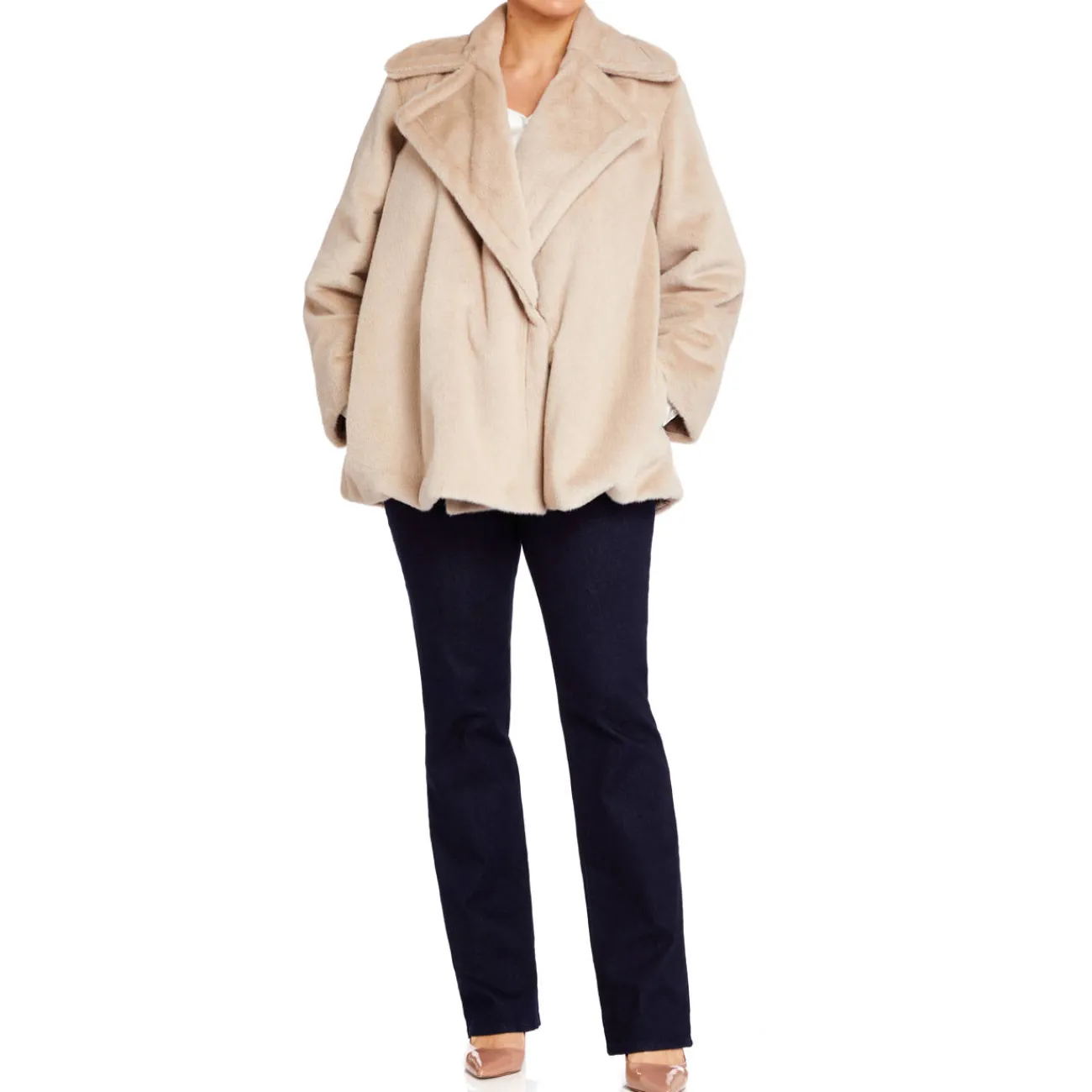 Hot Marina Rinaldi Reversable Coat Champagne