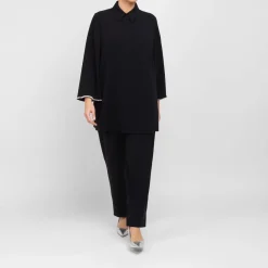 Clearance Marina Rinaldi Elegante Marina Rinaldi Rhinestone Cuff Tunic Black