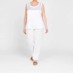 Sale Marina Rinaldi Sport Marina Rinaldi Satin and Jersey Vest White