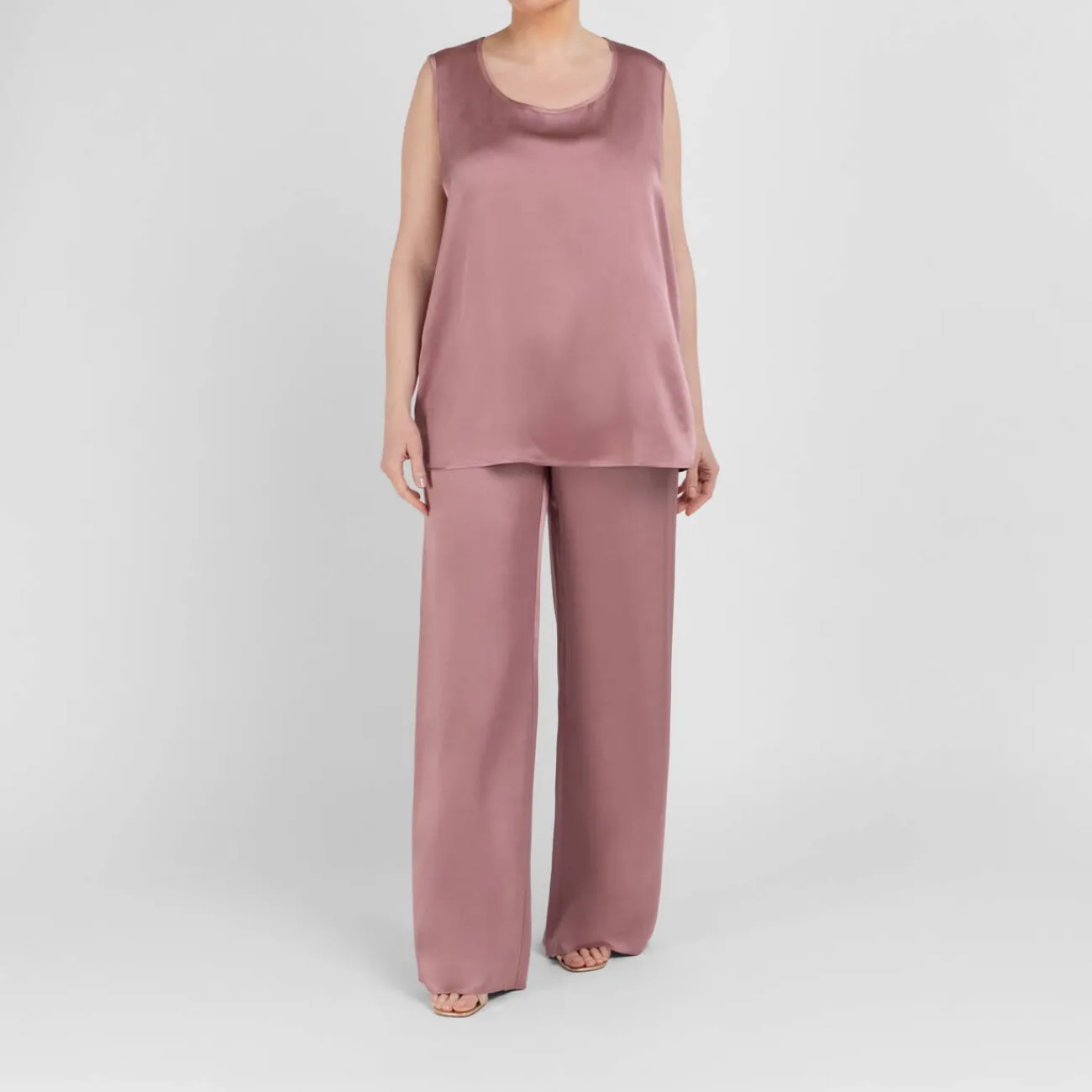 Online Marina Rinaldi Satin Top Dusty Pink