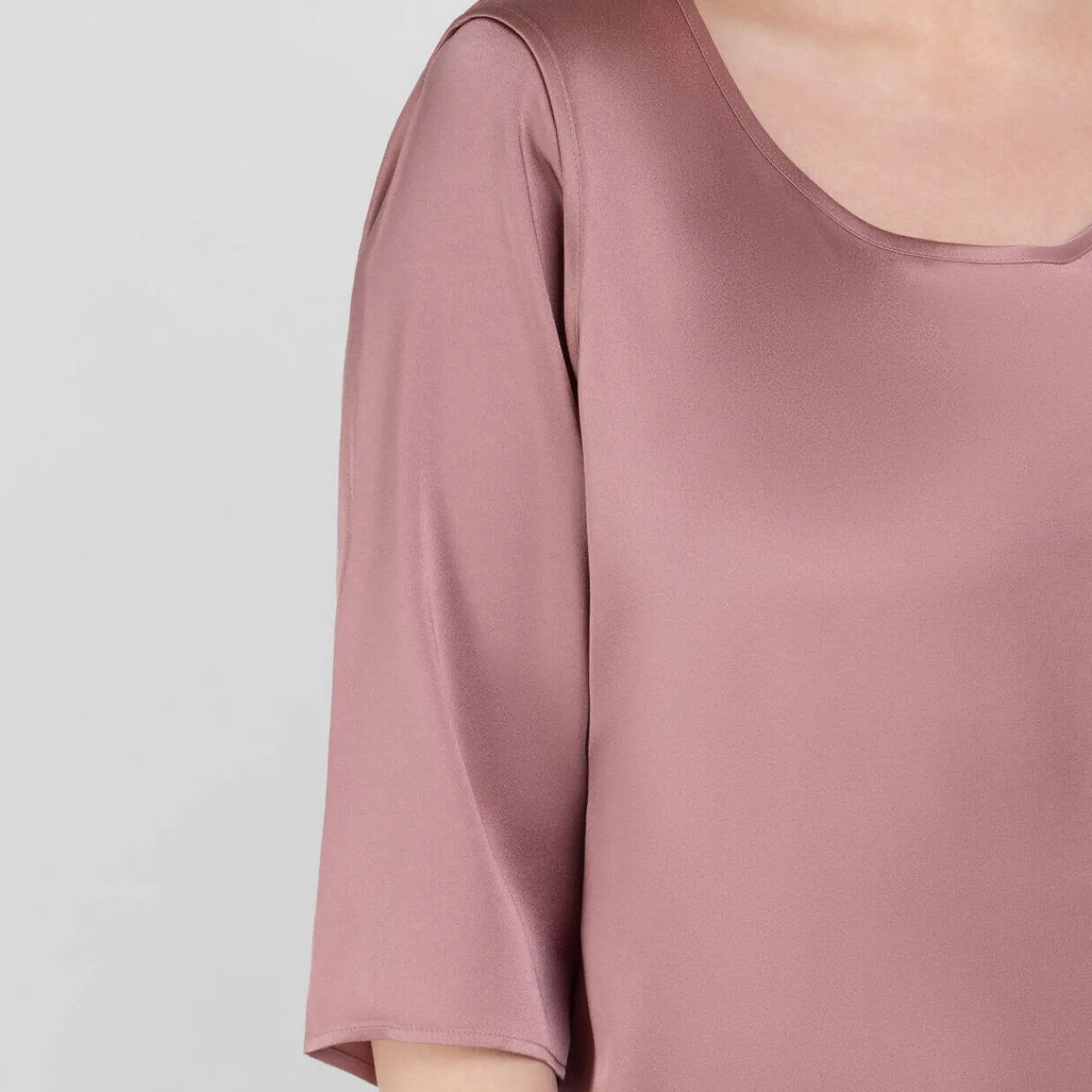 Online Marina Rinaldi Satin Top Dusty Pink