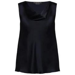 Online Marina Rinaldi Elegante Marina Rinaldi Silk Acetate Drape Vest Navy