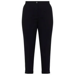 New Marina Rinaldi Triacetate Cady Trousers With Turn-Up Hem Black