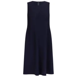 Clearance Marina Rinaldi Triacetate Cady Dress with Optional Sleeves Navy