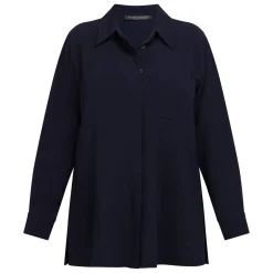 New Marina Rinaldi Triacetate Cady Shirt Navy