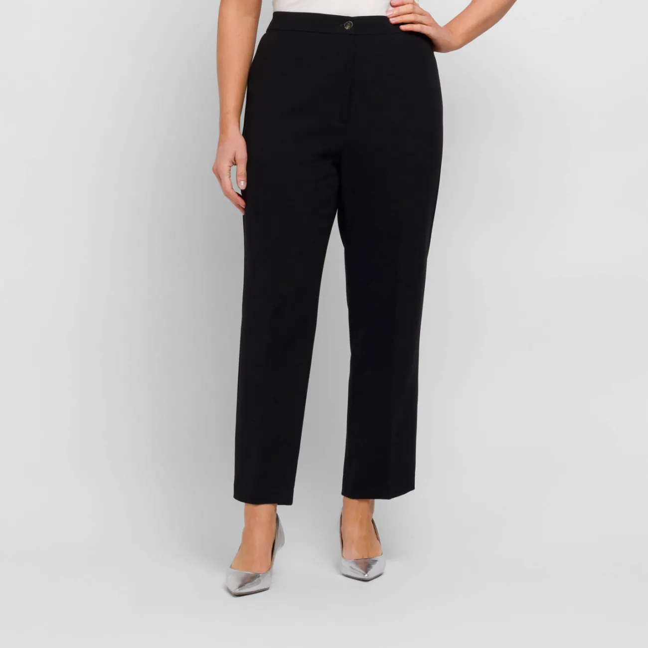 Fashion Marina Rinaldi Triacetate Trouser Slim Fit Black