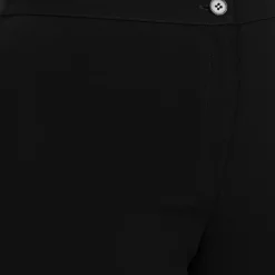 New Marina Rinaldi Triacetate Cady Trousers With Turn-Up Hem Black