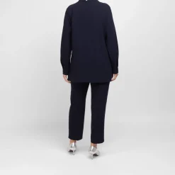 New Marina Rinaldi Triacetate Cady Shirt Navy