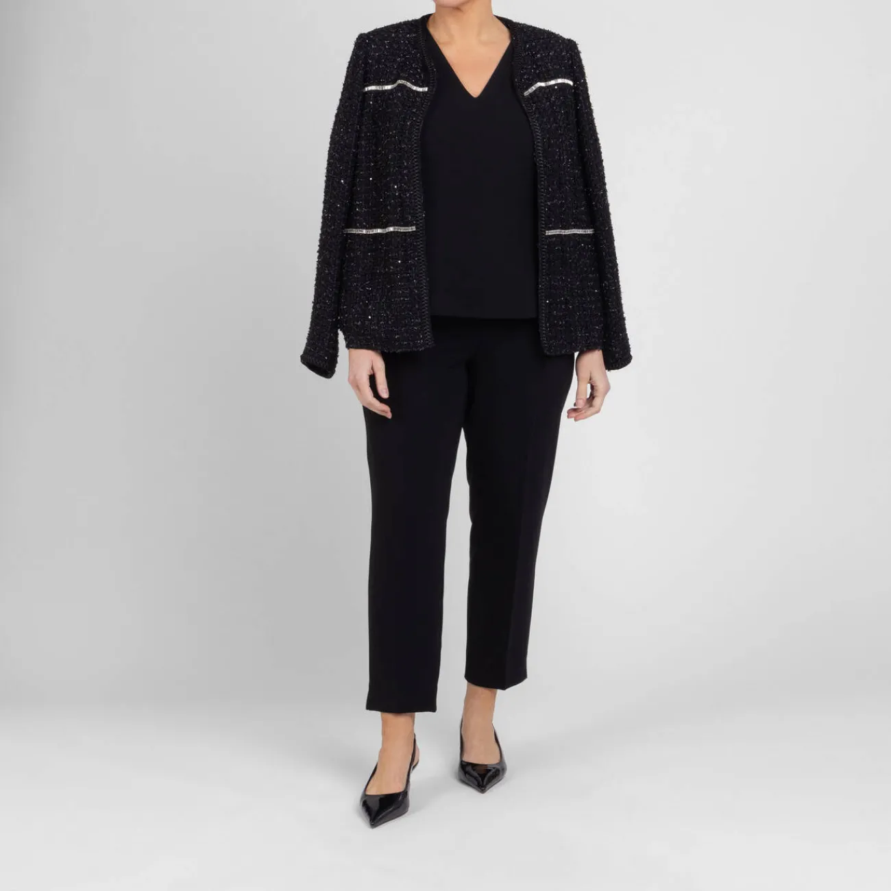 Online Marina Rinaldi Triacetate Cady Top Black Optional Sleeve