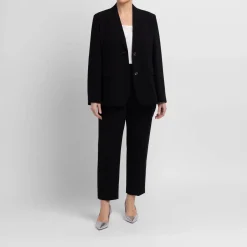 Fashion Marina Rinaldi Triacetate Trouser Slim Fit Black