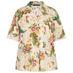 Fashion Marina Rinaldi Tropical Linen Cotton Shirt