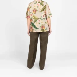 Fashion Marina Rinaldi Tropical Linen Cotton Shirt