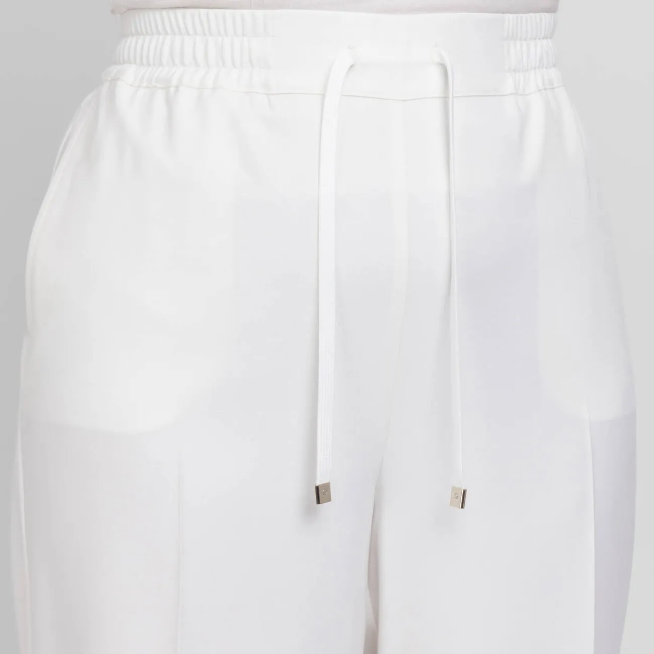 New Marina Rinaldi Sport Marina Rinaldi Viscose Twill Trousers White