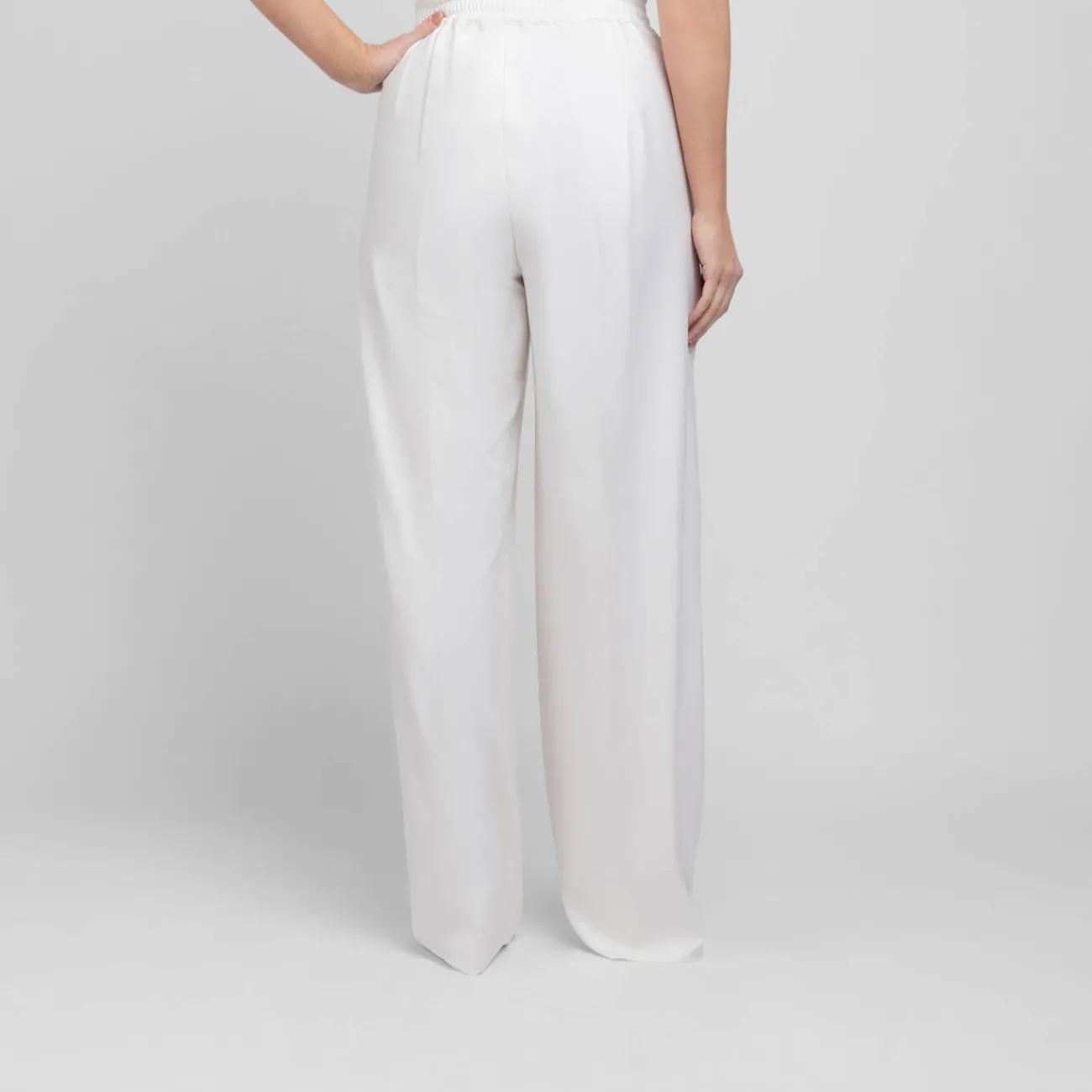 New Marina Rinaldi Sport Marina Rinaldi Viscose Twill Trousers White