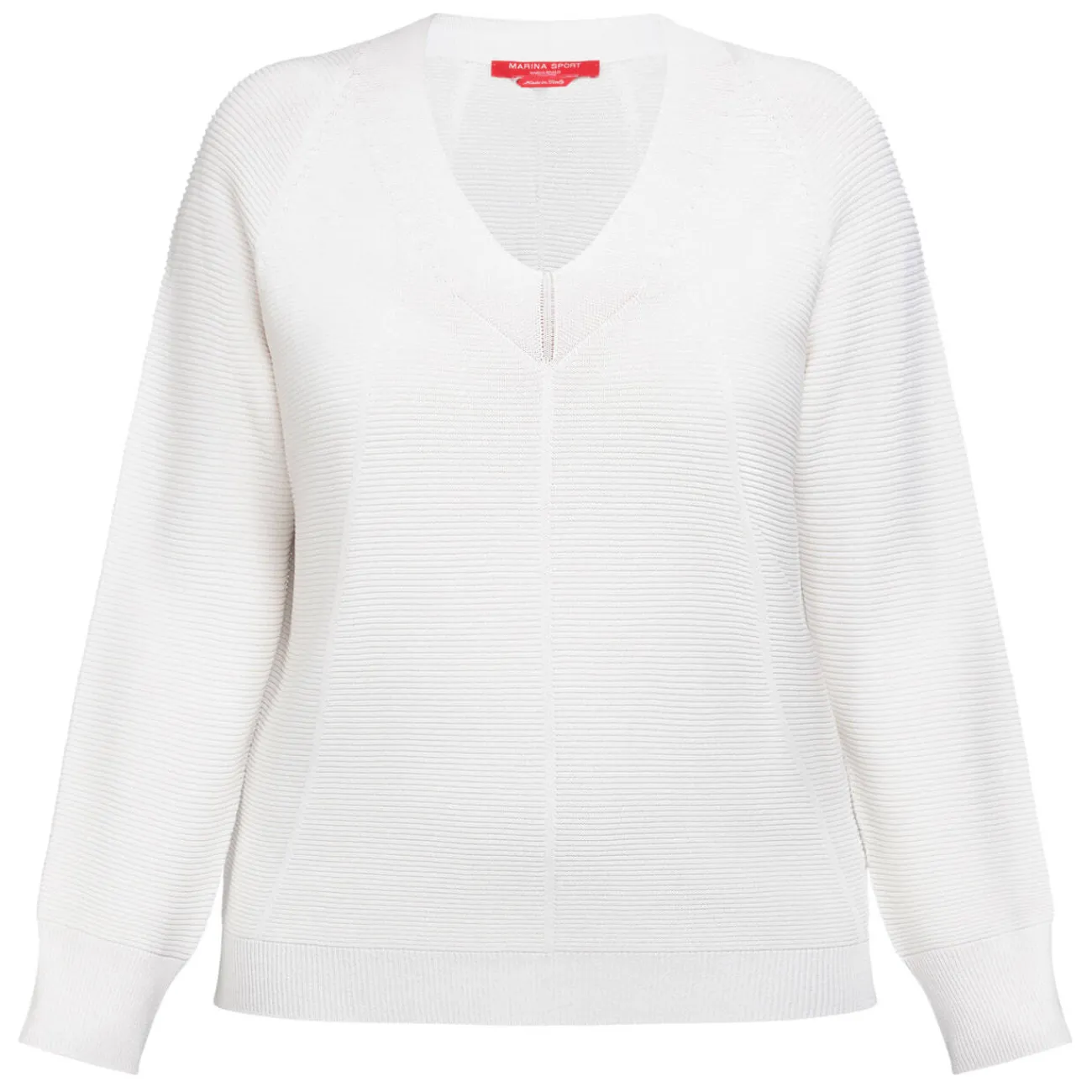 Hot Marina Rinaldi Sport Marina Rinaldi V-Neck Sweater White