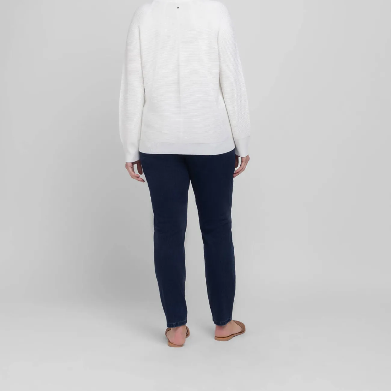 Hot Marina Rinaldi Sport Marina Rinaldi V-Neck Sweater White