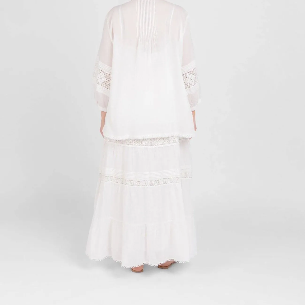 New Marina Rinaldi Sport Marina Rinaldi White Cotton Muslin Shirt