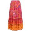 Fashion Marina Rinaldi Sport Marina Rinaldi Wildflower Maxi Skirt Hot Pink