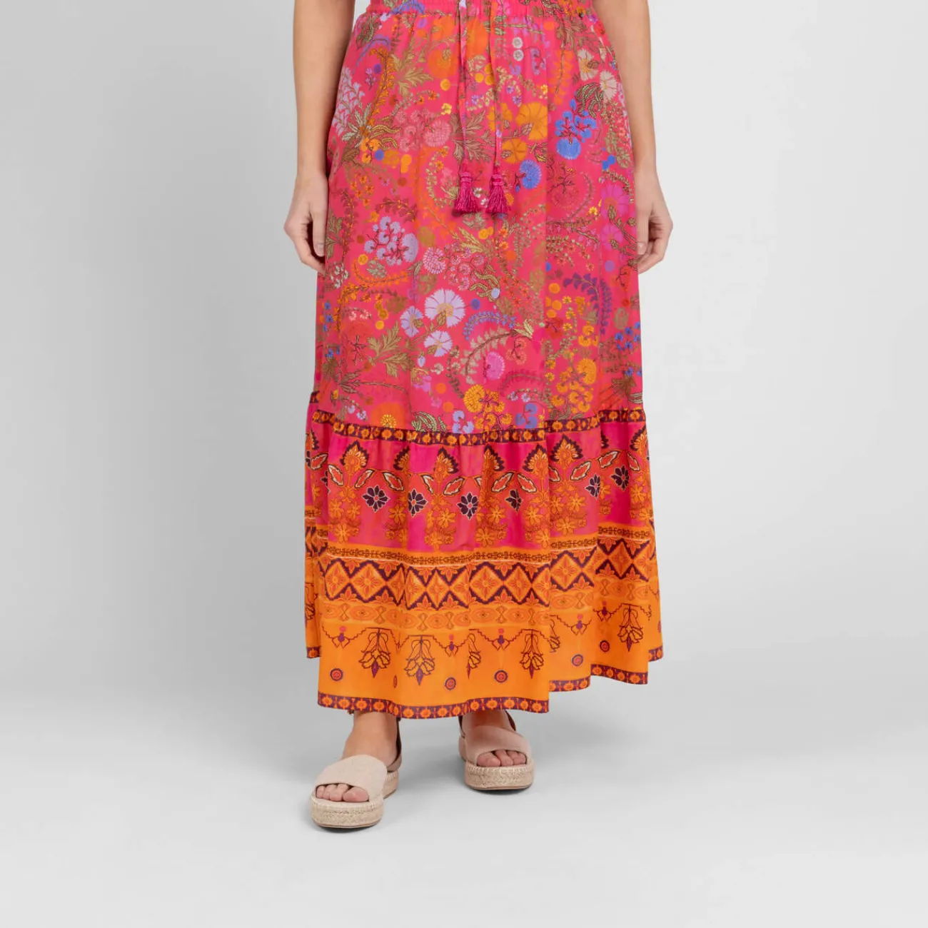 Fashion Marina Rinaldi Sport Marina Rinaldi Wildflower Maxi Skirt Hot Pink